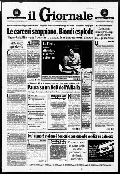 Il giornale : quotidiano del mattino